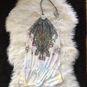 Lot of 2 tops- Halter blouse + H&M crop top Small